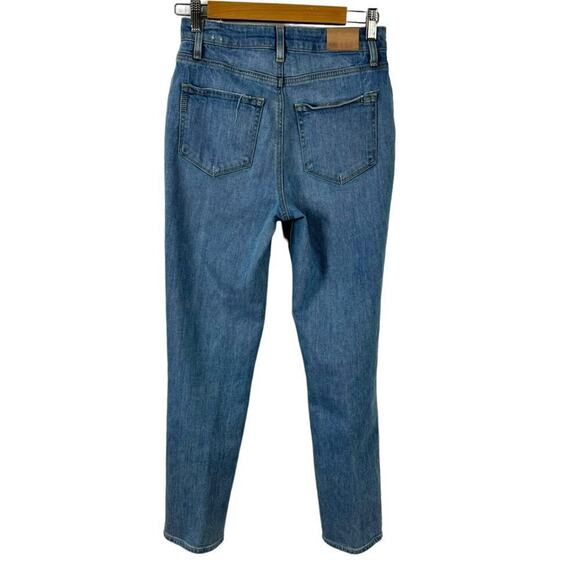 PAIGE Sarah Slim Crop Jeans Starstruck Destructed High Rise Size 27 Distressed - Picture 8 of 16